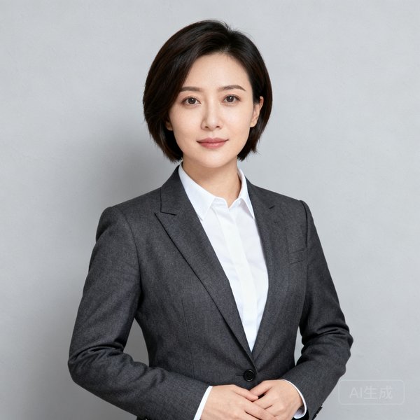 球吧网内容主编王雅婷的职业肖像照，干练短发搭配西装外套，展现专业自信形象